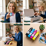 mycartouches Pack B/C/M/Y Pack 4 Cartouches Epson T1285 Noir Cyan Magenta Jaune — Stylus SX125, SX130