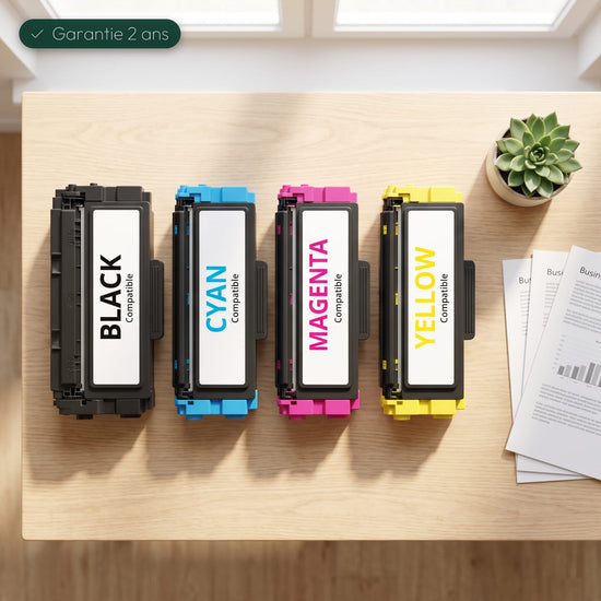 mycartouches ads Toner/Laser B/C/M/Y / Black:2800 Pages/Couleur:2 300 Pages / CF400X Pack 4 Toners HP 201X Noir Cyan Magenta Jaune — Color LaserJet Pro M252dw, MFP M277dw