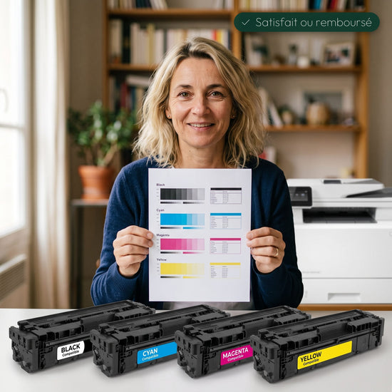 mycartouches ads Toner/Laser B/C/M/Y / Black:2800 Pages/Couleur:2 300 Pages / CF400X Pack 4 Toners HP 201X Noir Cyan Magenta Jaune — Color LaserJet Pro M252dw, MFP M277dw