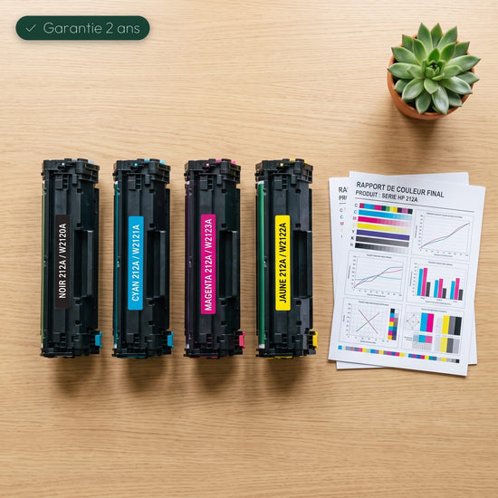 mycartouches ads Toner/Laser B/C/M/Y / NOIR:5500 Pages / Couleur:4500 Pages / W2122A Pack 4 Toners HP 212A: Color LaserJet Enterprise M554dn, MFP M578