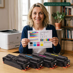 mycartouches Toner/Laser B/C/M/Y / Black:7 500 Pages / W2030X Pack 4 Toners HP 415X XL: CLJ Pro M454dn, MFP M479dw