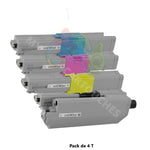 mycartouches Toner/Laser B.C.M.Y / COULEUR:3 000 Pages / C332/MC363 Pack 4 Toners OKI C332 Noir Cyan Magenta Jaune — C332DN, MC363DN