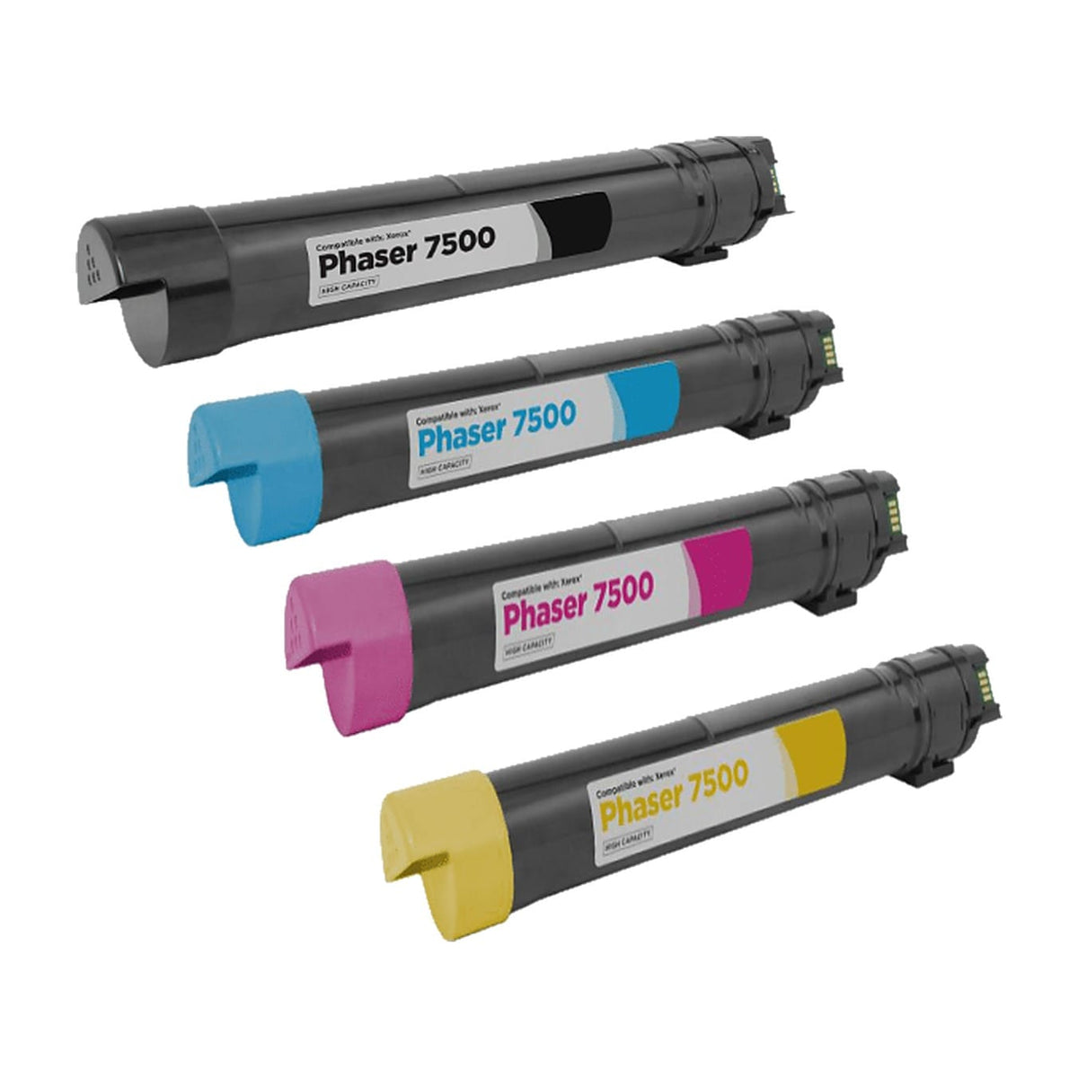 mycartouches Toner/Laser B/C/M/Y / Noir:19 800 pages / Xerox Phaser 7500 Pack 4 Toners Xerox Phaser 7500: Phaser 7500 DN, 7500 N