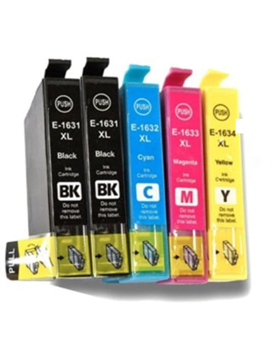 mycartouches Pack B/C/M/Y Pack 5 Cartouches Epson 16 XL (Stylo Plume) Noir Cyan Magenta Jaune — WorkForce WF-2510WF, WF-2630WF