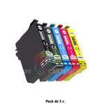 mycartouches Jet d'encre B.C.M.Y / Black 600 Pages . Cyan 600 Pages . Magenta 600 Pages . Yellow 600 Pages / C13T09R64010 Pack 5 Cartouches Epson 503 XL (Piments) Noir Cyan Magenta Jaune — XP-5200, WF-2960