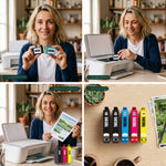 mycartouches Jet d'encre B.C.M.Y / Black 600 Pages . Cyan 600 Pages . Magenta 600 Pages . Yellow 600 Pages / C13T09R64010 Pack 5 Cartouches Epson 503 XL (Piments) Noir Cyan Magenta Jaune — XP-5200, WF-2960