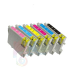 mycartouches Jet d'encre B.C.M.Y / 450 PAGES / C13T04814010 Pack 6 Cartouches Epson T0487 (Hippocampe) — Stylus Photo R200, R300, RX500, RX600
