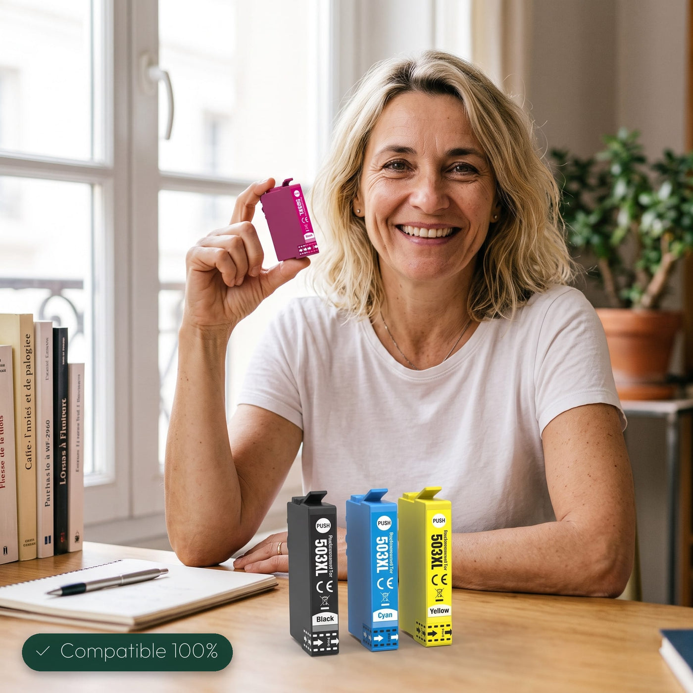 mycartouches ads Jet d'encre B.C.M.Y / Black 600 Pages . Cyan 600 Pages . Magenta 600 Pages . Yellow 600 Pages / Piments Pack Cartouches Epson 503 XL Noir Cyan Magenta Jaune — XP-5200, WF-2960DWF
