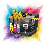 mycartouches Jet d'encre B/Y/C/M / 2400 pages Noir / LC225XL Pack de 4 Cartouche d'encre Brother LC225 XL Compatible