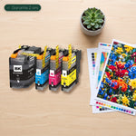 mycartouches Jet d'encre B/Y/C/M / 2400 pages Noir / LC225XL Pack de 4 Cartouche d'encre Brother LC225 XL Compatible