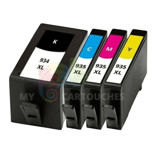 mycartouches ads Pack B/C/M/Y Pack De 4 Cartouches Compatibles HP 934 / 935 XL (H934935X4)