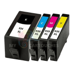 mycartouches ads Pack B/C/M/Y Pack De 4 Cartouches Compatibles HP 934 / 935 XL (H934935X4)