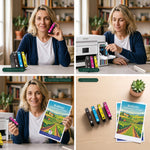 mycartouches Jet d'encre B.C.M.Y / Couleur : 1 100 Pages / 405 XL Pack de 4 Cartouches D'encre Epson ( VALISE ) 405 XL  Epson  Compatible