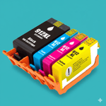 MyCartouches Jet d'encre B/C/MY / 825 Pages / 912 Pack de 4 Cartouches d'encre Pour HP 912XL   Compatible HP ( BCMY )