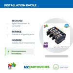 mycartouches ads Toner/Laser B.C.M.Y / C1700 Pack de 4 Toner lasers Epson Aculaser C1700 - CX17