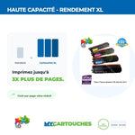 mycartouches Pack B/C/M/Y Pack de 4 Toners Compatibles Brother TN 326 ( PLB326X4)