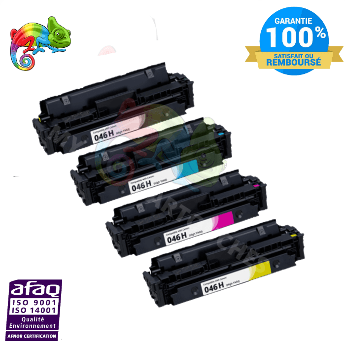 mycartouches Pack B/C/M/Y Pack de 4 Toners Compatibles pour imprimante Canon 046H