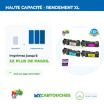 mycartouches ads Toner/Laser B/C/M/Y / Noir:3 000 Pages / Xerox Phaser:6500/6505 Pack de 4 toners laser Xerox Phaser  6500/6505  compatible