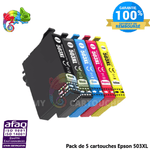 mycartouches Jet d'encre Pack de 5 cartouches d'encre  Epson 503 XL ( Piments ) Compatible