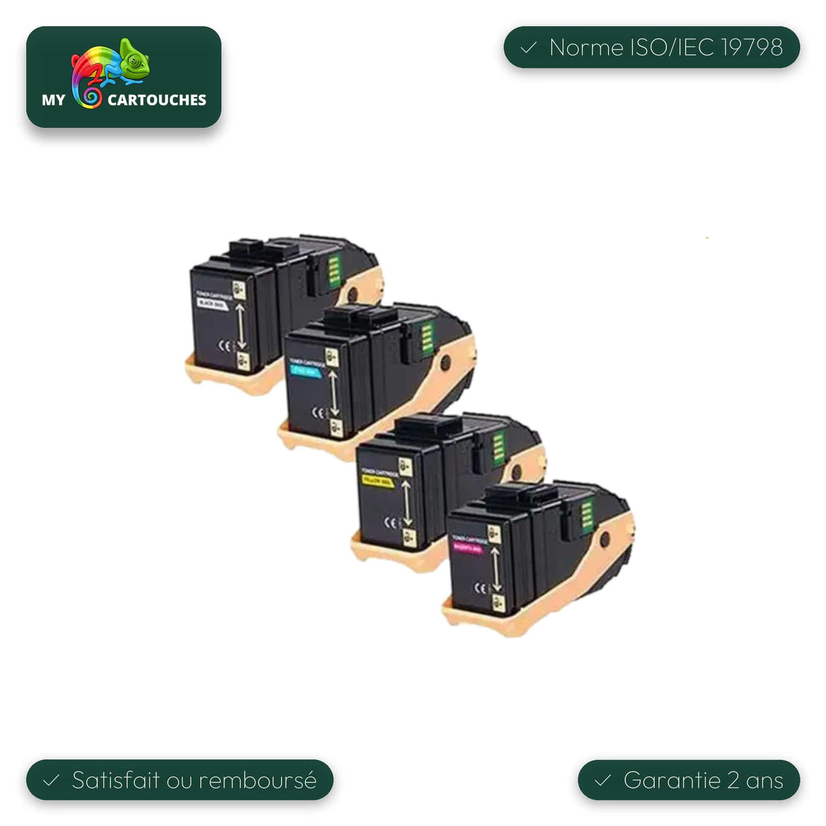 mycartouches Pack B/C/M/Y Pack 4 toners Epson C9300 compatibles noir, cyan, magenta, jaune — C 9300 DN, C 9300 DTN