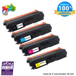 mycartouches Toner/Laser B.C.M.Y / 6 500 Pages / TN-426 Packs de 4 Toners  Brother TN 426   Brother ( HL-L 8360 CDW..... )  Compatible