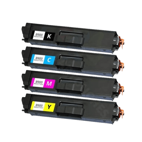 mycartouches Toner/Laser B.C.M.Y / 6 000 Pages / TN900 Packs de 4 Toners Brother TN 900  Brother ( MFC-L 9500 Series ..... )  Compatible
