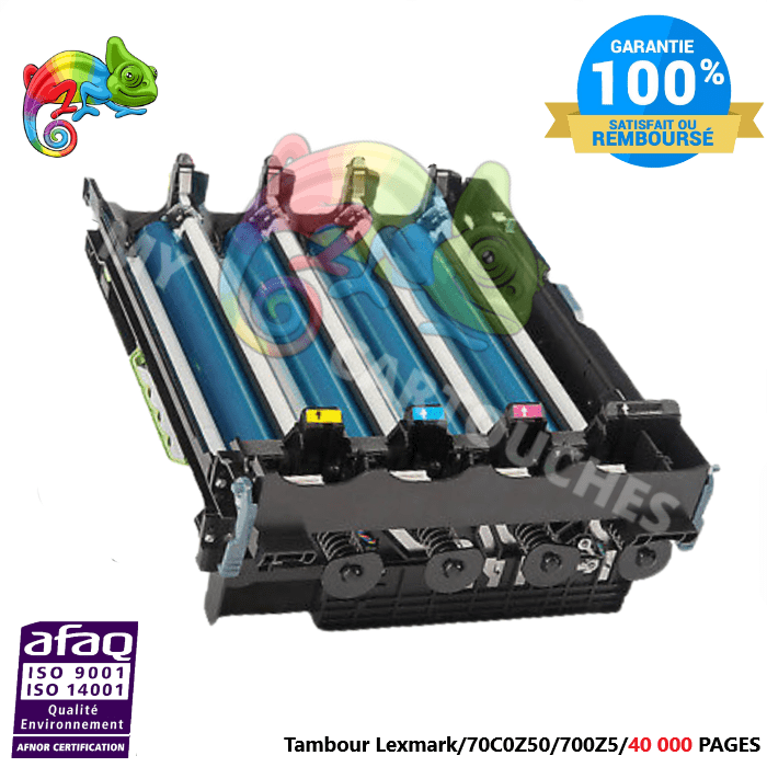 MyCartouches Tambours 40000 Pages / B/C/M/Y / Tambour 70C0Z50 Tambour Lexmark 70C0Z50 700Z5  pour imprimante Lexmark C Series