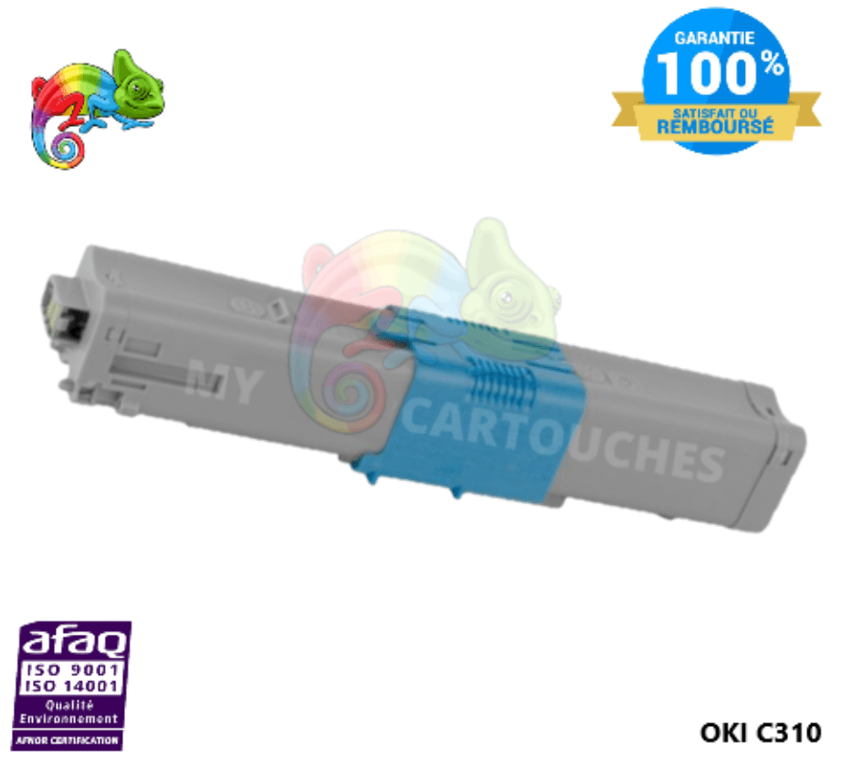 mycartouches Toner/Laser Cyan / 2000 pages / LOC310C Toner Compatible  Pour OKI C 310 Cyan ( 44469706 )
