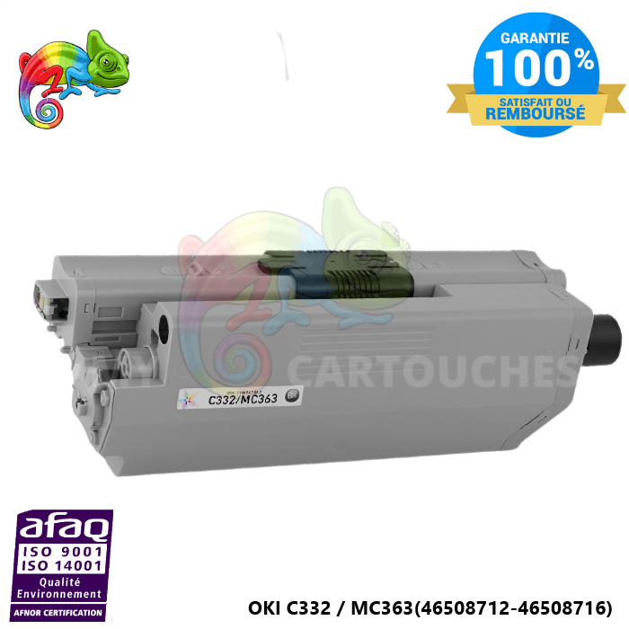 mycartouches Toner/Laser Toner Laser Black  Compatible  Pour OKI C332-MC363 (46508712-46508716)
