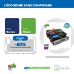 mycartouches Pack B/C/M/Y Toner Laser Brother TN 421/423 Brother Pack 4 Compatibles
