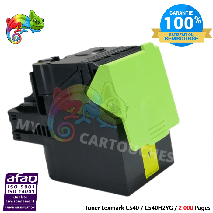 MyCartouches Toner/Laser Yellow / 2 000 pages / 0C540H2YG Toner laser compatible avec Lexmark C540 ( C540H2YG )    - Yellow 2 000 pages