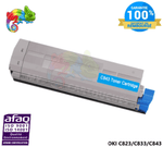mycartouches Toner/Laser Toner Laser Compatible Pour  OKI C823, C833, C843 Cyan ( 46471103 )