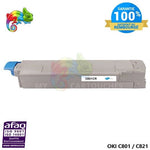 mycartouches Toner/Laser Toner Laser Cyan Compatible Pour  OKI C 801/ C 821  ( 44643003 )
