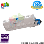 mycartouches Toner/Laser Toner Laser Cyan Compatible  Pour OKI C532 / C542 / C563 / MC573 ( 46490607 )