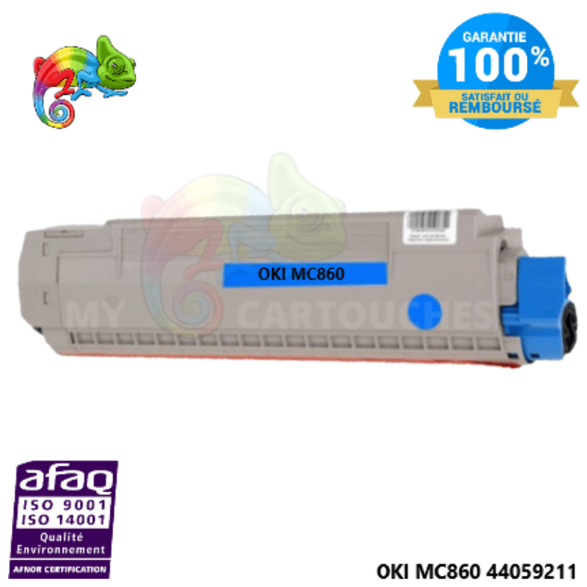 mycartouches Toner/Laser Toner Laser Cyan Compatible Pour  OKI MC860 ( 44059211 )
