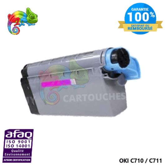 mycartouches Toner/Laser Toner Laser Magenta Compatible Pour  OKI C 710 / C 711  ( 44318606 )