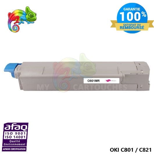 mycartouches Toner/Laser Toner Laser Magenta Compatible Pour  OKI C 801/ C 821  ( 44643002 )