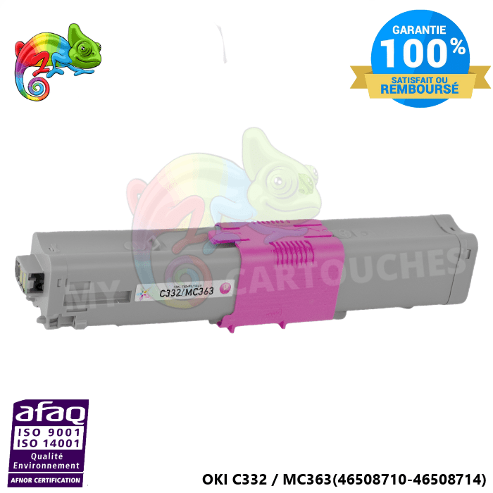 mycartouches Toner/Laser Toner Laser Magenta Compatible  Pour OKI C332-MC363 (46508710-46508714)