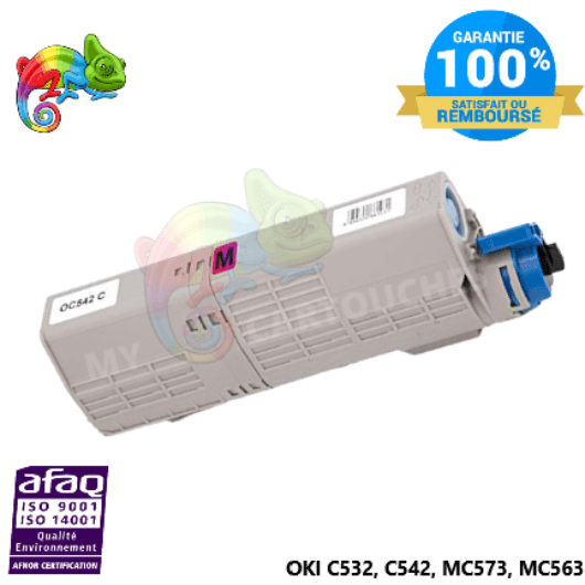 mycartouches Toner/Laser Toner Laser Magenta Compatible  Pour OKI C532 / C542 / C563 / MC573 ( 46490606 )