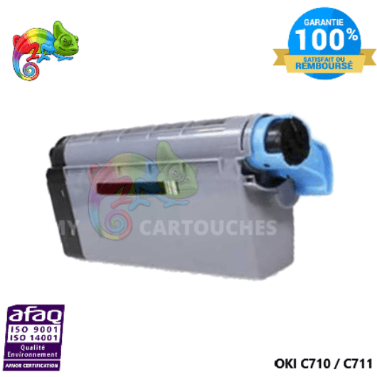 mycartouches Toner/Laser Toner Laser Noir Compatible Pour  OKI C 710 / C 711  ( 44318608 )