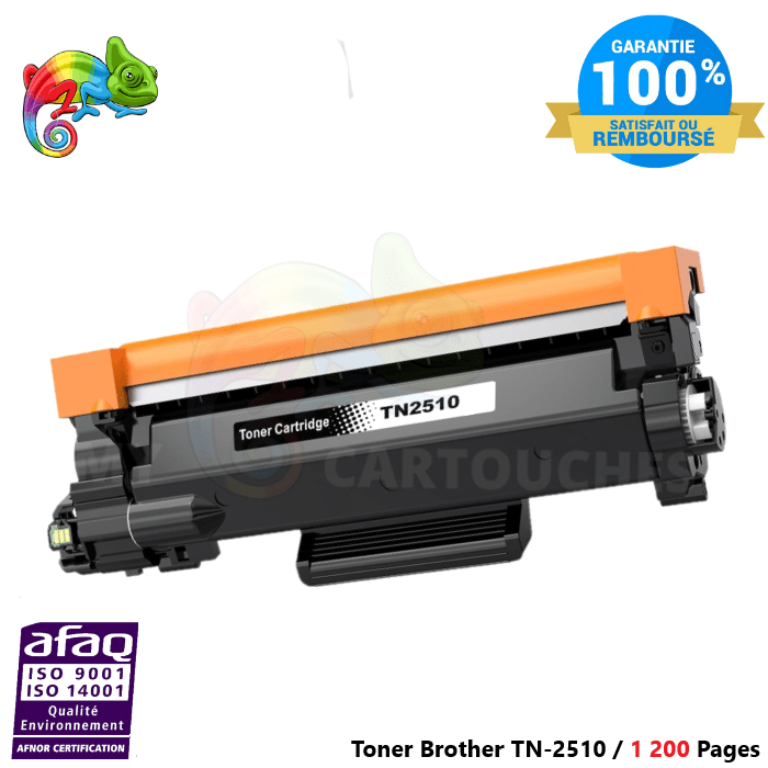 mycartouches Toner/Laser Black / 1 200 Pages / TN-2510 Toner Laser Pour Brother TN-2510  Noir compatible ( DCP-L 2620 DW...)