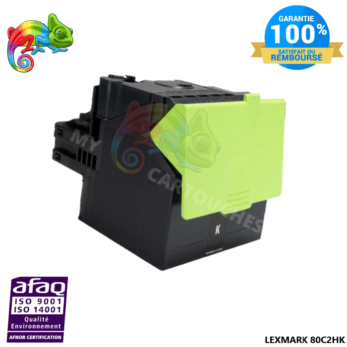 MyCartouches Toner/Laser Black / 4 000 Pages / 802HK/ 80C2HK Toner Noir Lexmark pour CX410 / CX510 compatible 80C2HK0 / 80C2HKE / 802HK