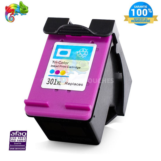 Pack HP 301XL noire + 301XL 3 couleurs pour imprimante jet d'encre sur