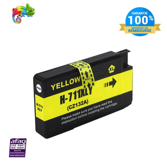 Cartouche  d'encre  HP 711 XL couleur Yellow pas cher 