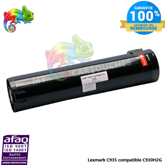 Toner laser compatible avec Lexmark C935 C930H2KG Noir