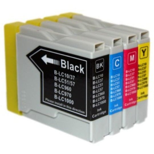 mycartouches Pack B/C/M/Y Cartouche D'encre BROTHER LC-970/1000 Pack de 4 Cartouches Brother Compatibles