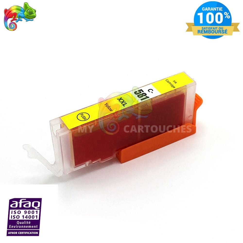 mycartouches Jet d'encre Yellow / 830 PAGES / 13 ML / C581Y : CANON 581 XXL 1997C001 Cartouche D'encre Canon CLI-581 Yellow Canon CLI-581XL Compatible