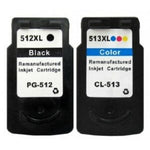mycartouches Pack Cartouche D'encre  Canon PG- 512 Black / CL-513  Pack de 2 Cartouches Canon Compatibles