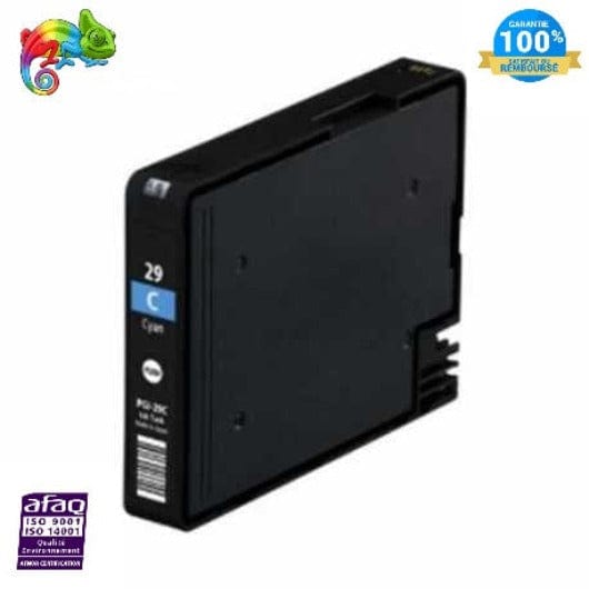 mycartouches Jet d'encre Cartouche d'encre Canon PGI- 29 Cyan Cartouche d'encre Compatible Canon