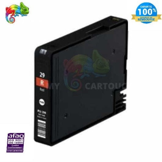 mycartouches Jet d'encre Cartouche d'encre Canon PGI- 29 Rouge Cartouche d'encre Compatible Canon